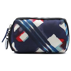 Pouch Airline in tela stampata blu Chanel