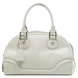 Borsa a mano Louis Vuitton Epi Bowling Montaigne PM Bianca