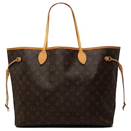 Borsa Tote Louis Vuitton Monogram Neverfull GM Marrone