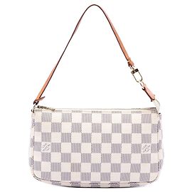 Borsa a tracolla Louis Vuitton Damier Azur Pochette Accessoires Bianca