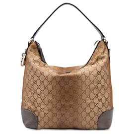 Borsa a tracolla Gucci GG Lurex Heart Bit Marrone