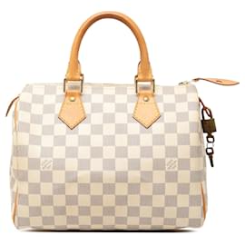 Borsa Boston Louis Vuitton Speedy 25 Damier Azur Bianca