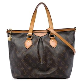 Borsa Satchel Louis Vuitton Monogram Palermo PM Marrone