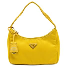 Borsa a tracolla Prada Mini Tessuto Re Edition 2000 Gialla