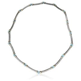 Collana Metro Station David Yurman in oro giallo, argento sterling e topazio