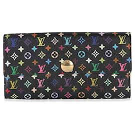 Portafoglio Sarah Louis Vuitton in canvas Monogram Multicolore nero