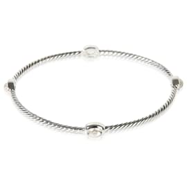 Bracciale Cable David Yurman in Argento Sterling con 4 Stazioni di Quarzo