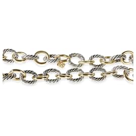David Yurman 1/4 Halskette mit ovalen Gliedern aus 18K Gelbgold und Sterlingsilber