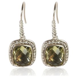 Orecchini Noblesse David Yurman in argento sterling, peridoto e diamante