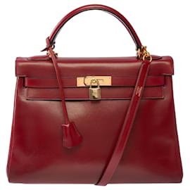 Hermès Borsa HERMES Kelly 32 in Pelle Bordeaux - 103788