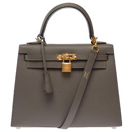 Hermès Borsa HERMES Kelly 25 in Pelle Grigia - 103810