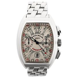 Orologio Franck Muller Conquistador 8002CC 1138 SS AT con quadrante beige