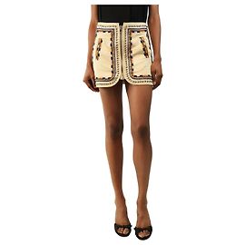 Isabel Marant Minifalda con tachuelas crema - size UK 6