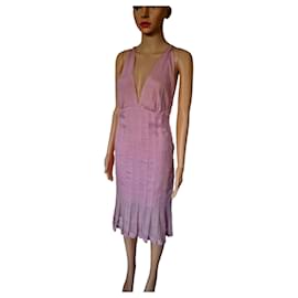 Vestido Chanel de seda rosa