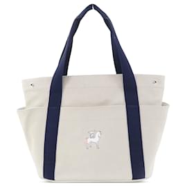 Borsa fasciatoio Hermès White Toile Cabriole