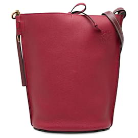 Borsa a secchiello Gate Anagram LOEWE in pelle rossa - Loewe