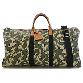 Louis Vuitton Green Takashi Murakami Monogramouflage Keepall Bandouliere 55