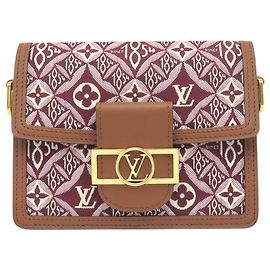 Louis Vuitton Red Monogram Jacquard Since 1854 Mini Dauphine