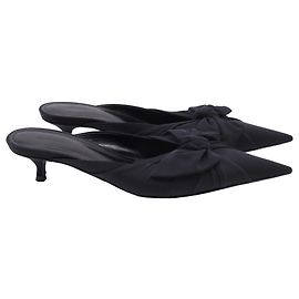 Mules Balenciaga Knife decorate con fiocco in cotone nero
