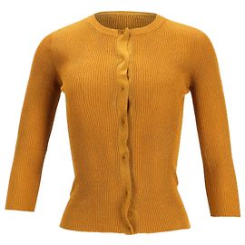 Cárdigan de punto Max Mara en viscosa amarilla