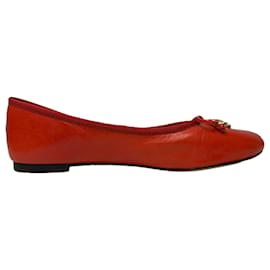 Ballerine Tory Charm Tory Burch in pelle rossa