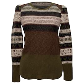 McQ Fair Isle Pullover aus brauner Wolle - Autre Marque
