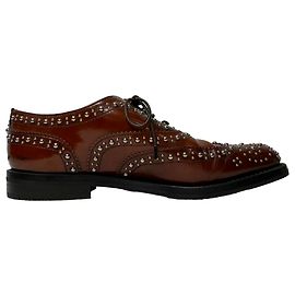 Scarpe Brogues Church's Burwood Met Studded in pelle marrone