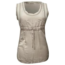 Haut sans manches Prada Sport en coton blanc