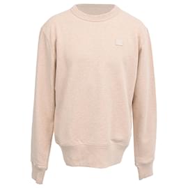 Felpa Acne Studios Fairview Face in cotone beige