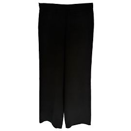 The Row gerade geschnittene Hose aus schwarzer Seide