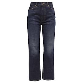 Jeans Straight Leg Khaite in cotone blu