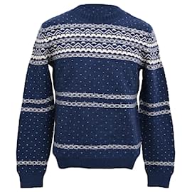 A.P.C. Nordic Design Pullover aus Wolle in Navy Blue - Apc