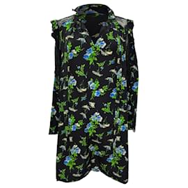Mini vestido Sandro de seda con estampado floral