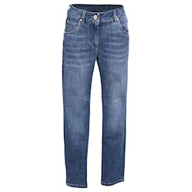 Vaqueros Extra Skinny Fit Brunello Cucinelli en algodón azul