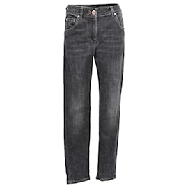 Vaqueros Extra Skinny Fit Brunello Cucinelli en algodón negro