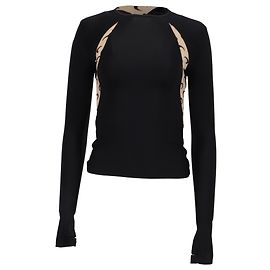 Marine Serre Tied Back Long Sleeve in Poliammide Nera
