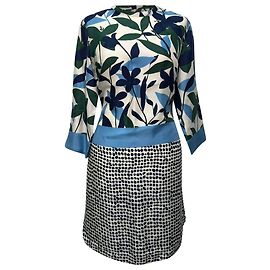 Vestido estampado 'S Max Mara en seda multicolor