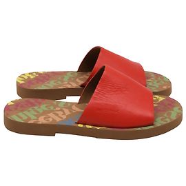 Mules See by Chloé Essie Slide in pelle rossa