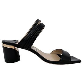 Jimmy Choo Jago Sandaletten aus schwarzem Leder