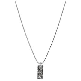 Collana in argento con piastra obliqua cubica - Dior