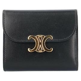 Small Wallet Triomphe in Shiny Calfskin - Céline