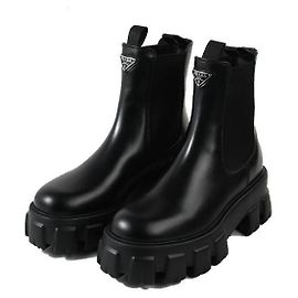 Prada Botas Chelsea Monolith de cuero cepillado