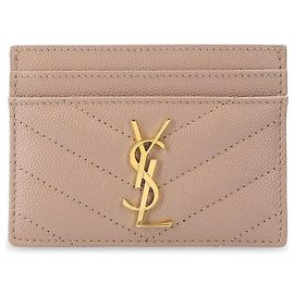Saint Laurent Porte-cartes embossé Matelassé Grand de Poudre