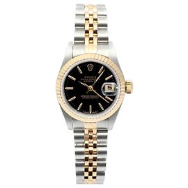 Rolex Orologio da donna Datejust quadrante nero