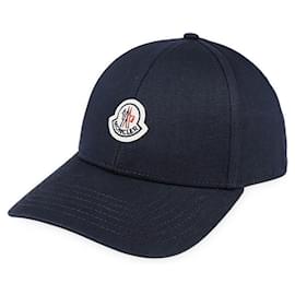 Cappellino da baseball in cotone con patch (Navy) - Moncler