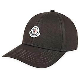Boné de algodão com patch castanho - Moncler