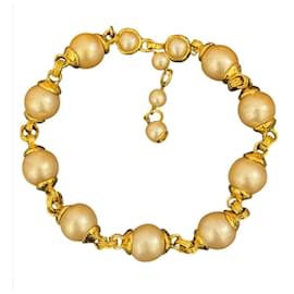 Beads and gold-tone metal necklace - Chanel