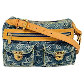 Bolso de hombro Louis Vuitton Monogram Denim Baggy PM