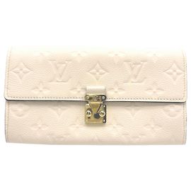 Louis Vuitton Monogram Empreinte Sarah Métis Lange Geldbörse - Creme