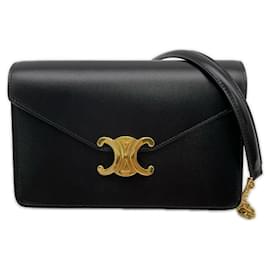 Céline Portafoglio a catena Margo in pelle di vitello lucida Celine